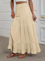 Women's Mock-Neck Matching Set: Effortless Wrinkle-Free Knit Midi Skirt Outfit