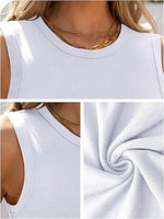 Women's High Neck Tank Top: Trendy Y2K Slim Fit Racerback Tee for Summer