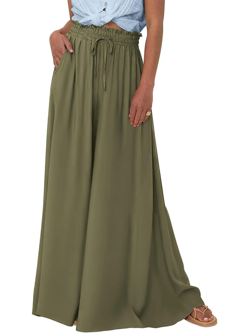 Women's Soft Floral Print Wide Leg Pants