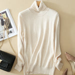 Solid Color Casual High Neck Long Sleeves Sweater
