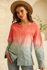 Plain Casual Round Neck Long Sleeves Blouse