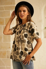 Tie-dye Vintage Round Neck Short Sleeves T-shirt