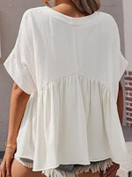 Women's Summer V Neck Babydoll Tops