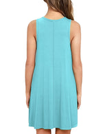 Plus Size Casual Tank Dress with Pockets