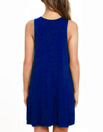 Plus Size Casual Tank Dress with Pockets