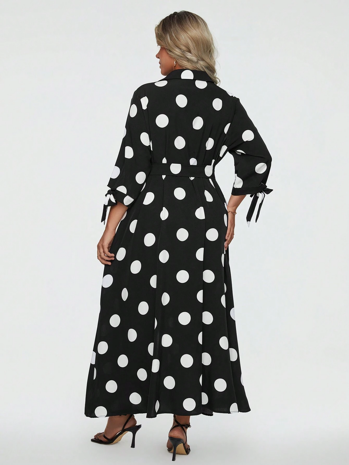 Women's Elegant Polka Dot Long Dress