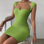 Sleeveless Knit Wrap Hip Dress