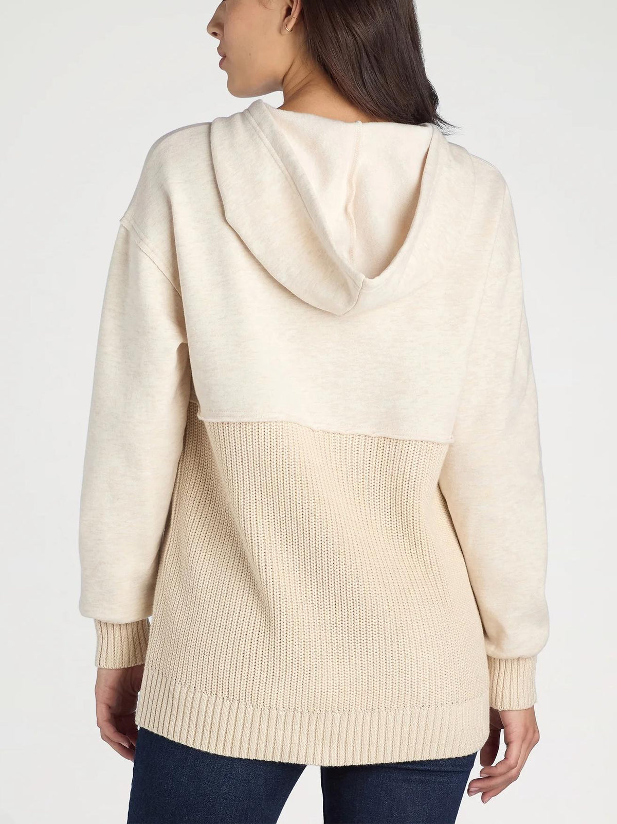 Women's Casual Mix Media Hoodie