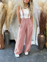 Soft Loose Solid Color Wide Leg Jumpsuit
