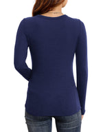 Round Neck Stretch Slim Ribbed Basic Shirts