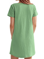 Women's Solid Square Neck Pocket Mini Dress