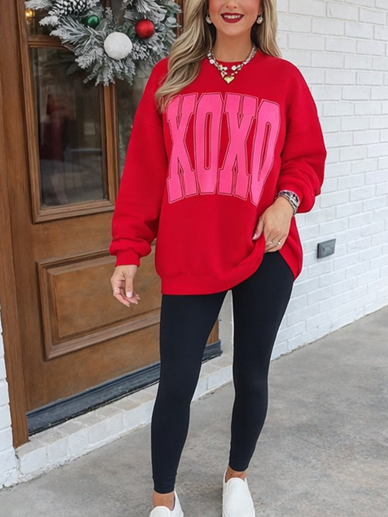 Women's Valentine's XOXO Oversized Sweatshirt