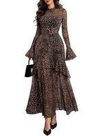 Valentine's Sheer Leopard Maxi Dress