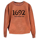 ¡±1692 They Missed One¡± Printed Round Neck Long Sleeve Sweatshirt