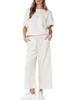 Women's Two Piece Textured Sports Casual Suit