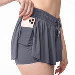 2 in 1 Tennis Shorts Large Size