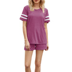 Striped Pocket Casual Two-piece Set