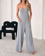 Pocket Jumpsuit Relaxed Casual Pants
