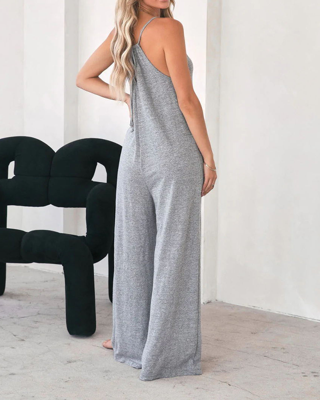 Pocket Jumpsuit Relaxed Casual Pants