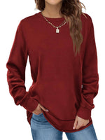 Women's Crewneck Long Sleeve Tunic Tops