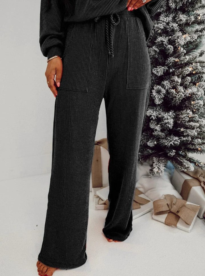 Women's Christmas Jolly Ribbed Lounge Set