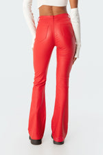 Faux Leather Flare Pants