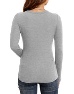 Round Neck Stretch Slim Ribbed Basic Shirts