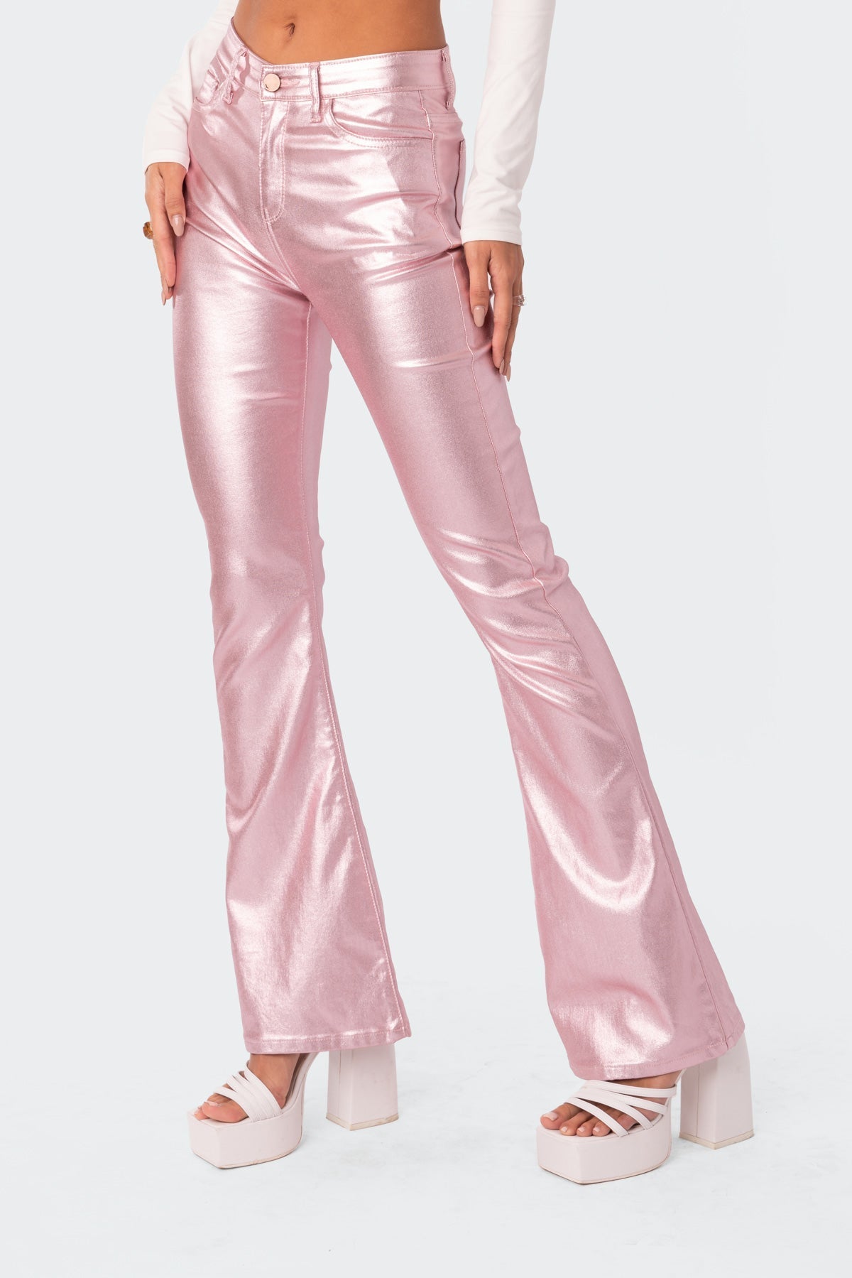 Faux Leather Flare Pants