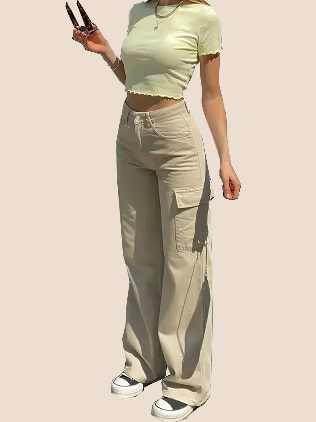 Adjustable Straight Fit Cargo Pants