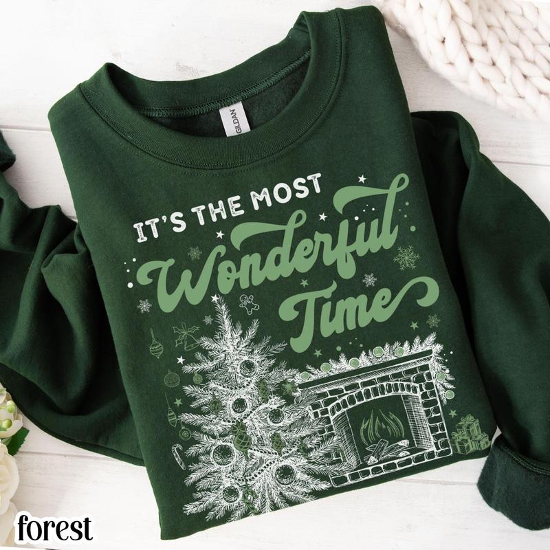 It's the Most Wonderful Time' Vintage Christmas Sweatshirt