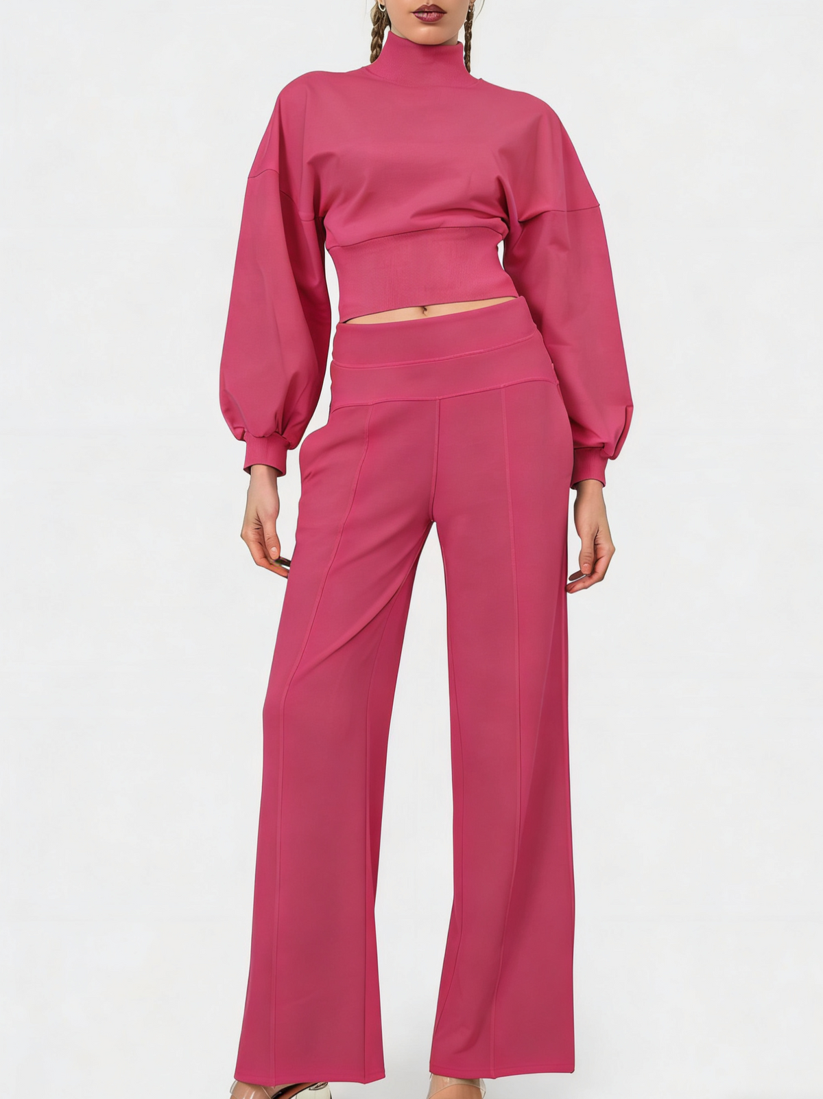 Women's Turtleneck Casual Two-Piece Set
