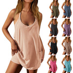 Women's Summer Sleeveless Romper Dress