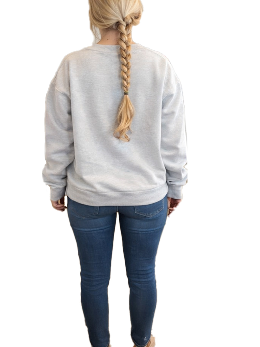 Valentine?¡¥s Day Heart-print Striped Sweatshirt