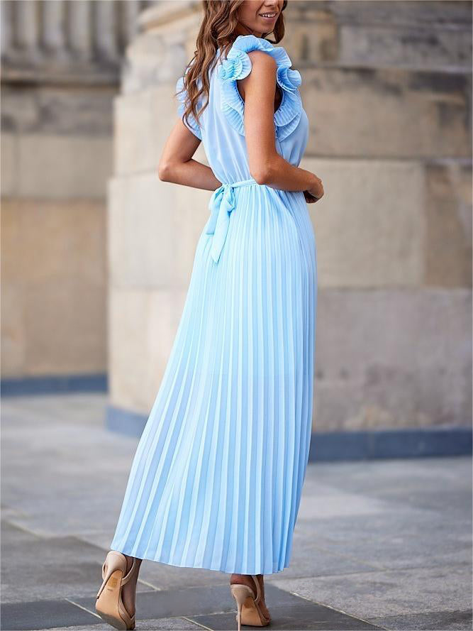 Women's Pleated Maxi Dress