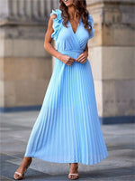 Women's Pleated Maxi Dress