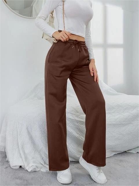 Solid Drawstring Slant Pocket Sweatpants