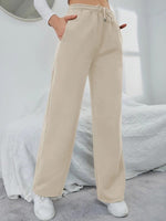 Solid Drawstring Slant Pocket Sweatpants