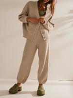 New Soft Ribbed Knit Set