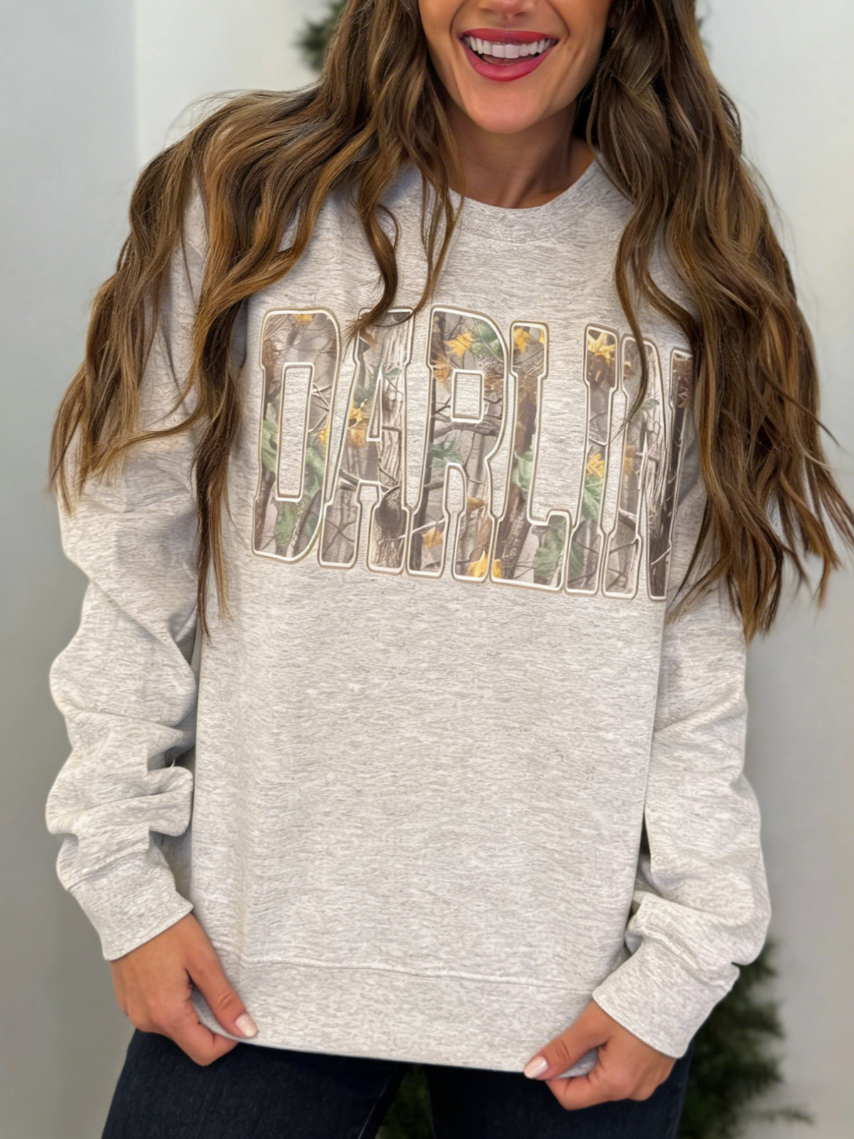 Women's Darlin Camouflage Print Sweatshirt