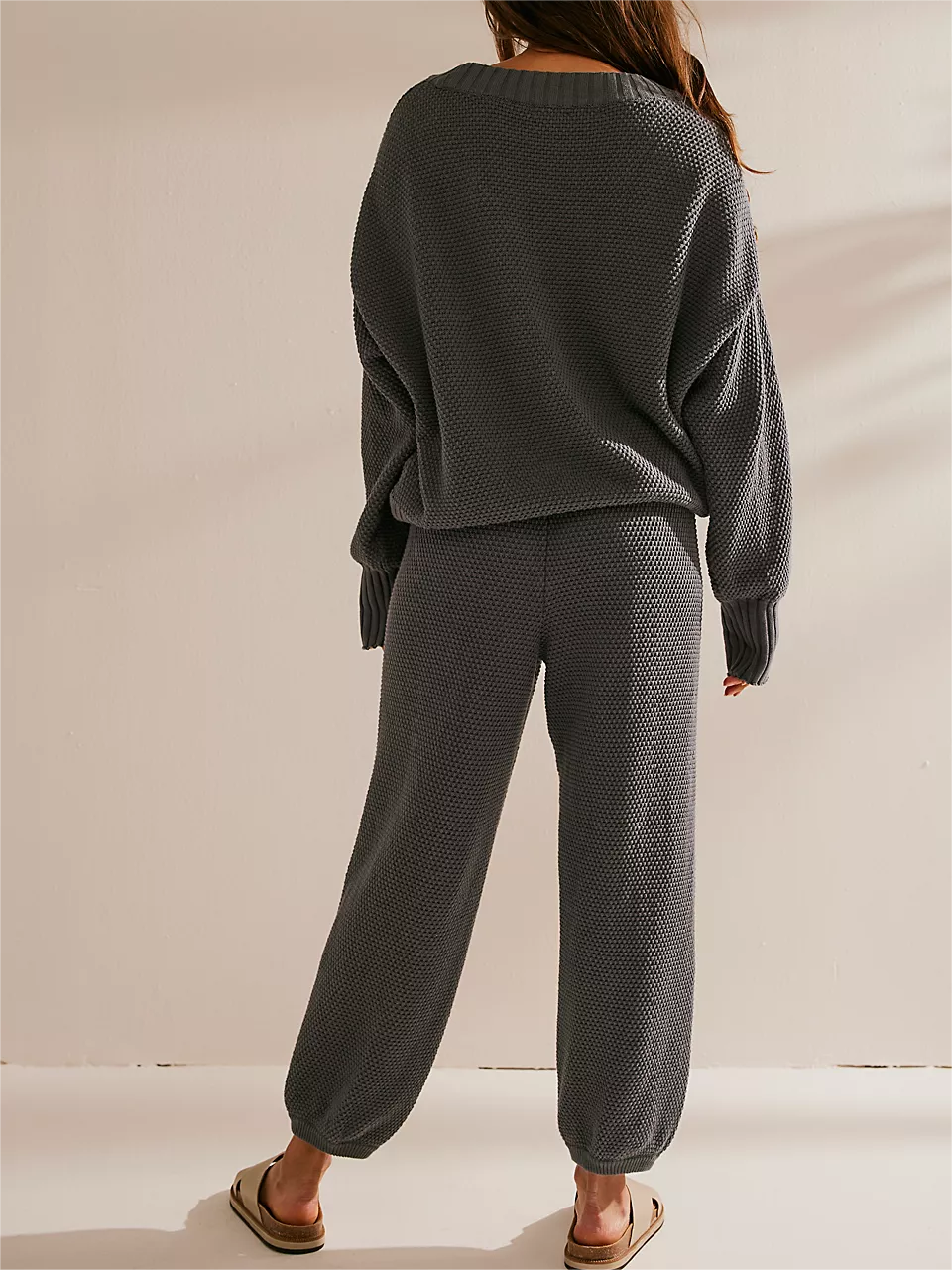 New Soft Ribbed Knit Set