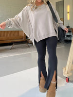 Women's Casual Slit Sweatshirt