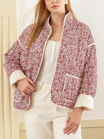 Women's Floral Pattern Quilted Outerwear