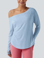 Women's Off Shoulder Tops With Thumbhole