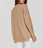 Women's Long Batwing Sleeve Ribbed Knit Sweater