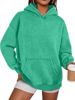 Women's Casual Oversized Acid Wash Hoodie Pullover
