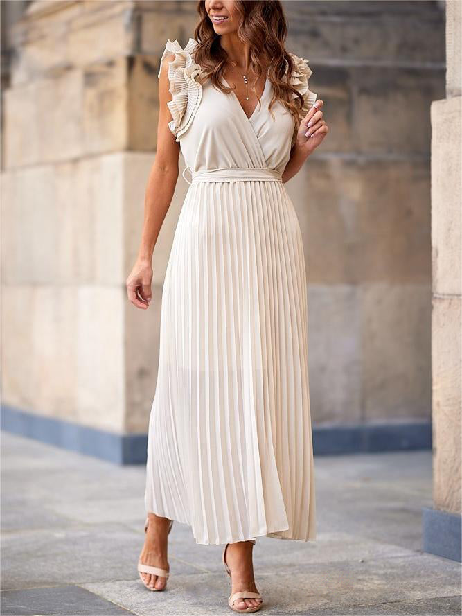 Women's Pleated Maxi Dress