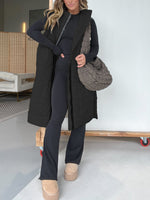 Women's Oversized Zipper Long Vest