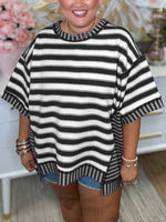 Women's Mixed Stripes Oversized T-shirt