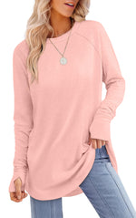 Women's Casual Loose T-Shirts with Thumb Holes