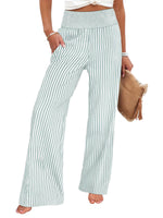 Women's High Waisted Striped Palazzo Pants